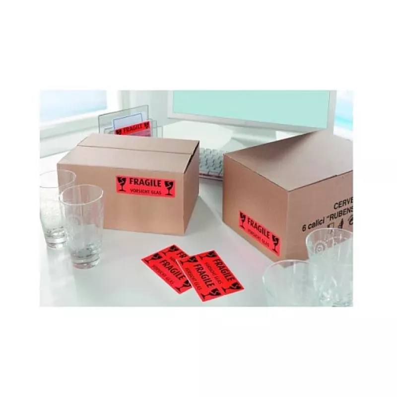AVERY Zweckform waarschuwingsetiketten 119 x 38 mm, rood/wit, 100 etiketten