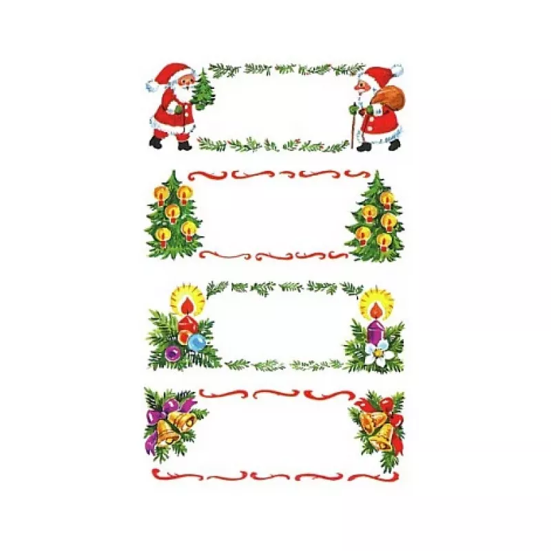 AVERY Zweckform Kerststickers, opdracht, meerkleurig, papier (52362)