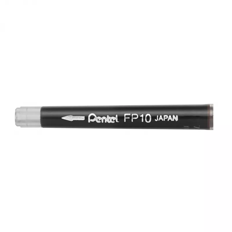 Pentel FP10-AO inktpatronen voor penseelstiften, zwart, 4-pack