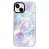Evelatus Apple iPhone 15 Plus PC+TPU hoesje met MagSafe – Custom Marble Purple