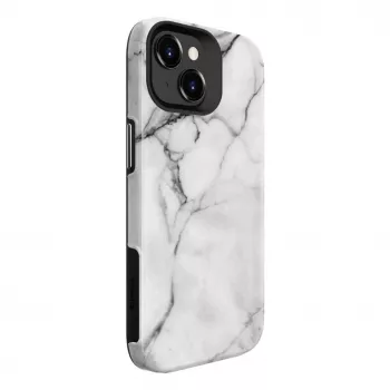 Evelatus Apple iPhone 15 Plus Armor hoesje TPU+PC marmer wit