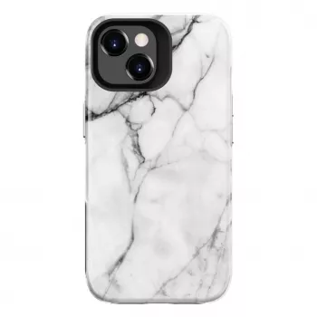 Evelatus Apple iPhone 15 Plus Armor hoesje TPU+PC marmer wit