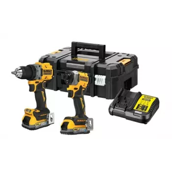 DEWALT 18V XR DCD800 DCF850 dubbelset met 2x 1,7Ah Powerstack accu's