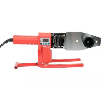 Yato YT-82251 kunststof lasapparaat 800 W met digitale LCD-temperatuurregeling, 100-550°C, 120-250 L/min luchtstroom, inclusief mondstukken en lasstaven