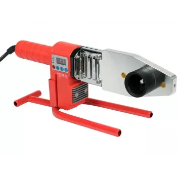 Yato YT-82251 kunststof lasapparaat 800 W met digitale LCD-temperatuurregeling, 100-550°C, 120-250 L/min luchtstroom, inclusief mondstukken en lasstaven