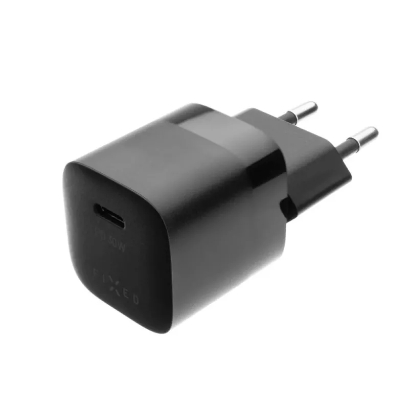 Fixed Mini wandlader met USB-C-uitgang en PD-ondersteuning, 30W - zwart FIXC30M-C-BK