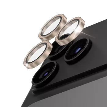 PanzerGlass Hoops keramische lensbescherming glitter goud voor iPhone 18 Pro / 18 Pro Max