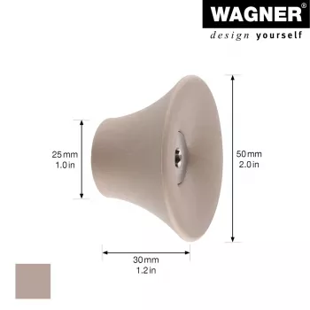 Wagner design yourself TULIP kapstokhaak GH 0322, 1 haak, taupe (17032221)
