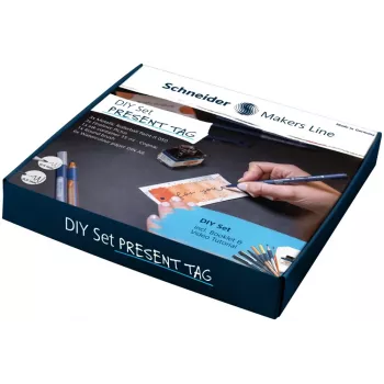 Schneider DIY cadeaulabel-set wit met goud- en zilvermetallic markers (ML85060902)