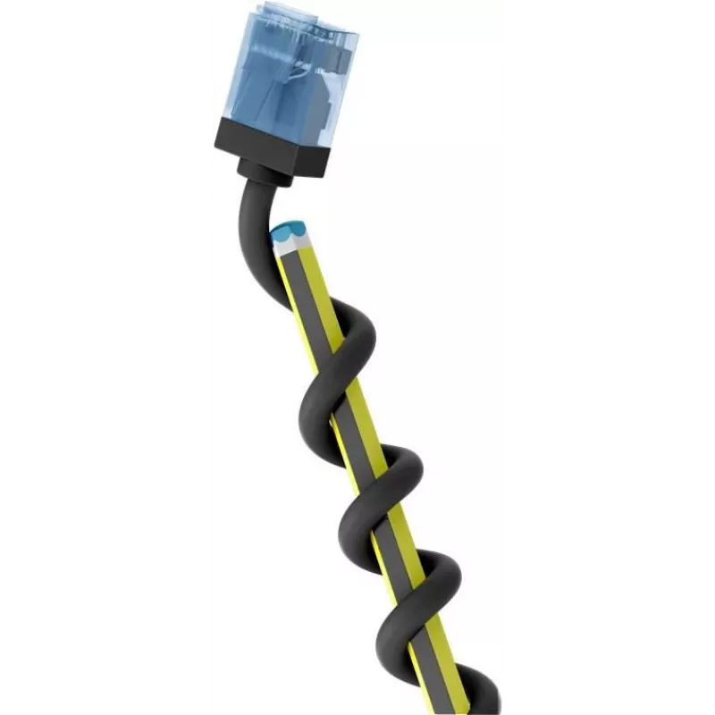 Goobay ultraflexibele CAT 6A Slim U/UTP patchkabel, zwart, 0,25 m, extra korte snagless-aansluitingen 74233