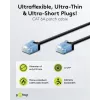 Goobay ultraflexibele CAT 6A Slim U/UTP patchkabel, zwart, 0,25 m, extra korte snagless-aansluitingen 74233