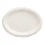PAPSTAR pure ovale suikerriet borden 260 x 200 mm, 50 stuks, composteerbaar, magnetronbestendig 89741