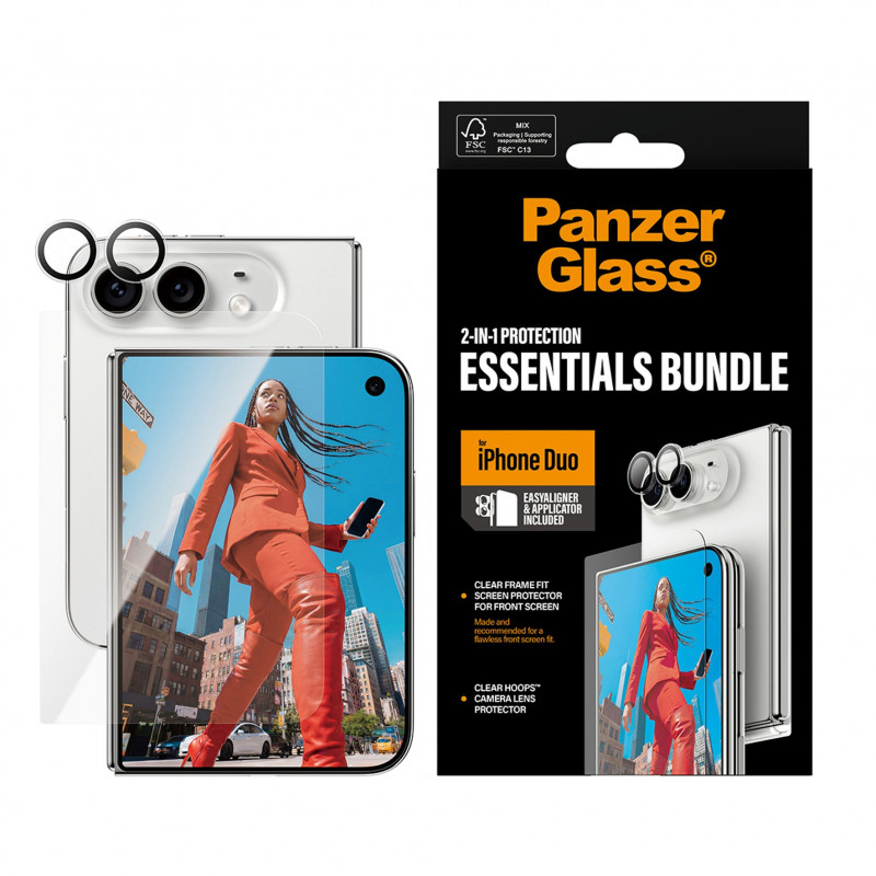 PanzerGlass 2-in-1 Essentials bundel voor iPhone 15 Pro Max