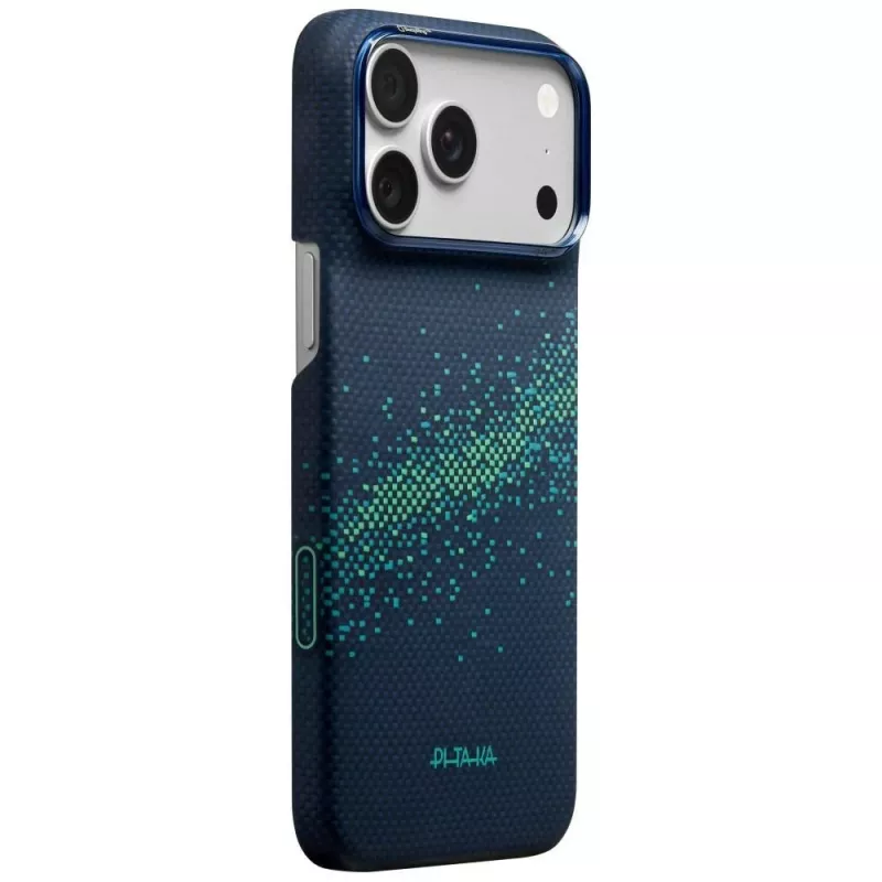 PITAKA Edge Milky Way Galaxy 2.0 hoesje voor iPhone 18 Pro Max / 17 Pro Max - Nearfield Blue