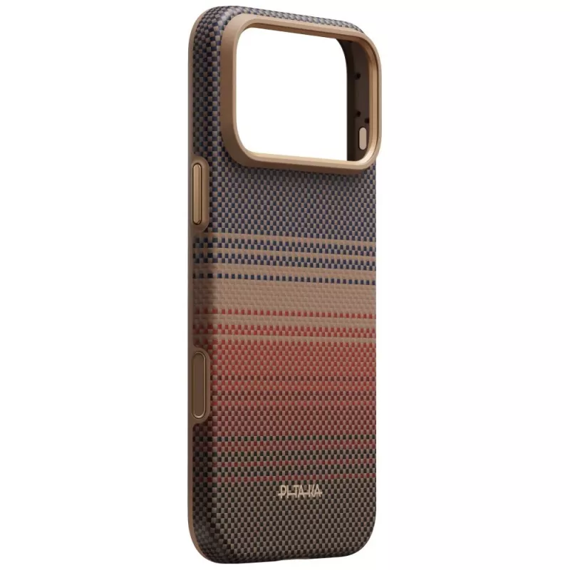 PITAKA Summa hoesje voor iPhone 18 Pro Max / 17 Pro Max – Sunset aramidevezel MagSafe telefoonhoesje