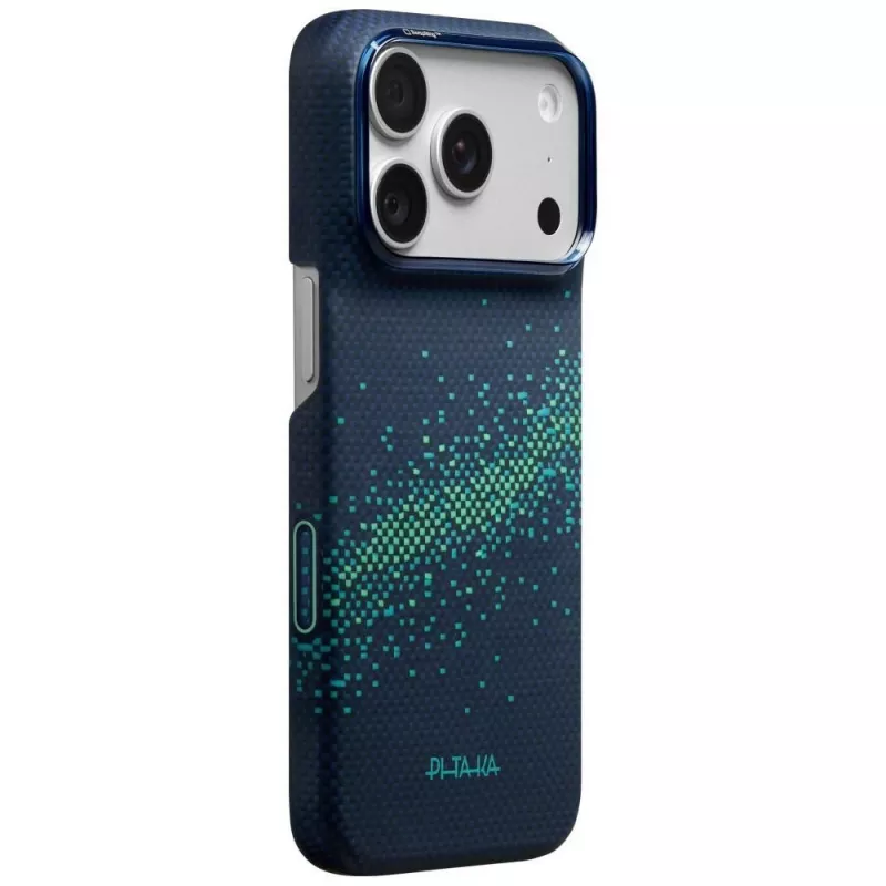 PITAKA Edge Milky Way Galaxy 2.0 hoesje voor iPhone 18 Pro / 17 Pro - Nearfield Blue