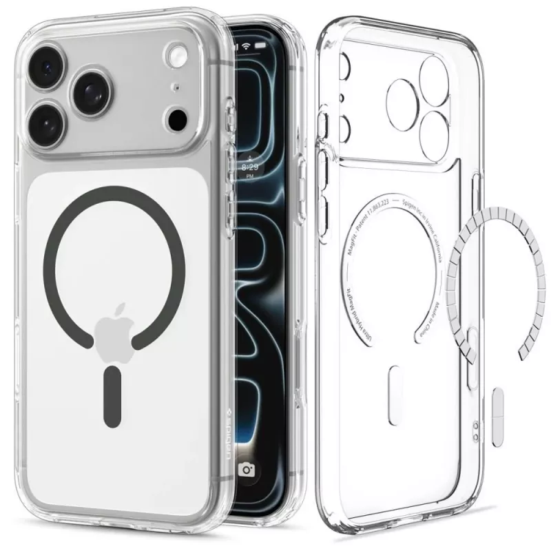 SPIGEN Ultra Hybrid MagSafe iPhone 17 Pro / 18 Pro transparant/graphiet