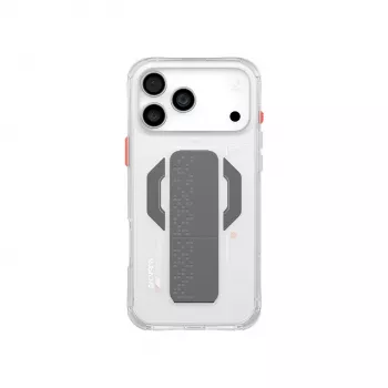Skinarma Haxa magnetisch opladen + grip stand transparant hoesje voor iPhone 17 Pro