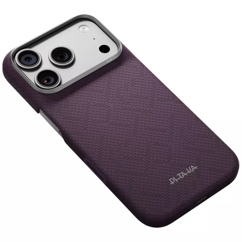 PITAKA Edge Case PTKWeaving-Charoite MagSafe-hoesje voor iPhone 18 Pro / 17 Pro, Charoite Purple