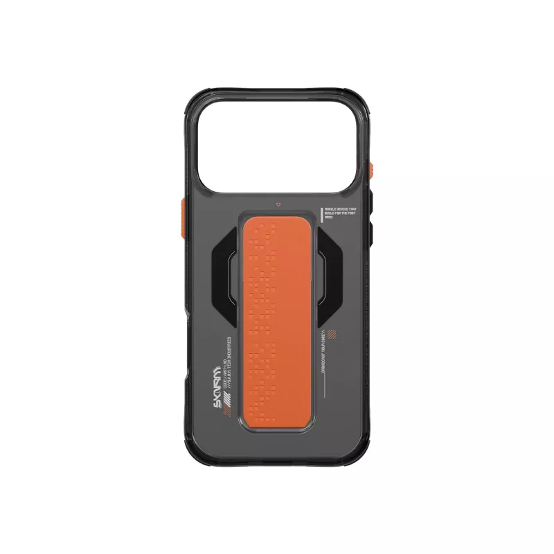 Skinarma Haxa hoes voor iPhone 17 Pro Max magnetisch opladen + gripstandaard grafiet