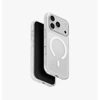 UNIQ Hybrid hoes voor iPhone 18 Pro / 17 Pro met Magclick Charging Airsuit transparant