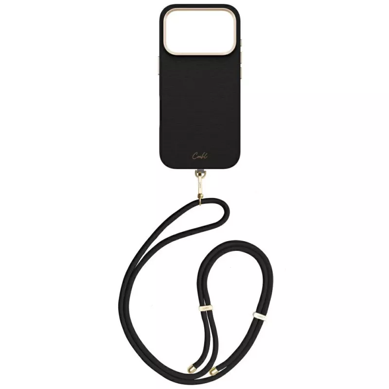 UNIQ Coehl Mirelle Magnetisch oplaadhoesje voor iPhone 17 Pro, Ebony