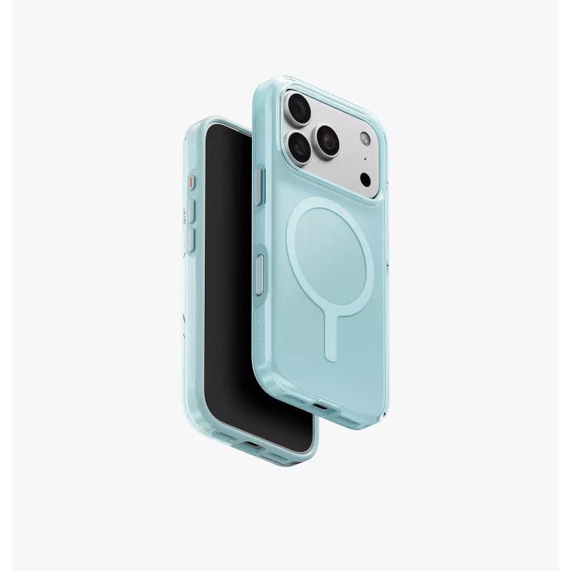 UNIQ Clario Magclick oplaadhoes voor iPhone 18 Pro / 17 Pro, blauw