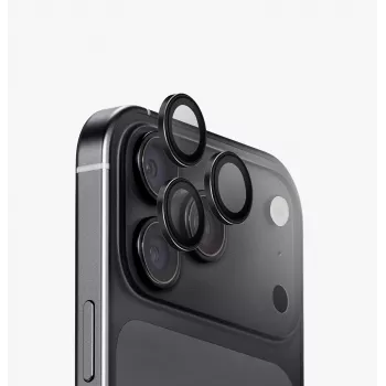 UNIQ Optix Aluguard (DX2) camera-objectiefbescherming voor iPhone 18 Pro / 18 Pro Max – zilver met applicator