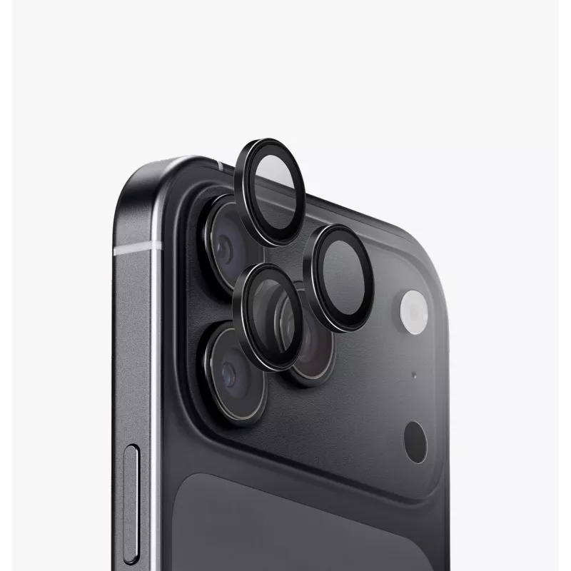 UNIQ Optix Aluguard (DX2) camera-objectiefbescherming voor iPhone 18 Pro / iPhone 18 Pro Max – iridescent met applicator