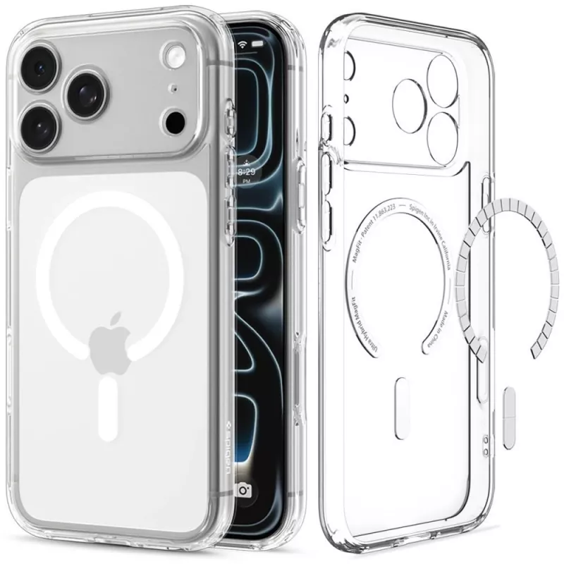 Spigen Ultra Hybrid MagSafe hoes voor iPhone 18 Pro / 17 Pro - kristalhelder wit