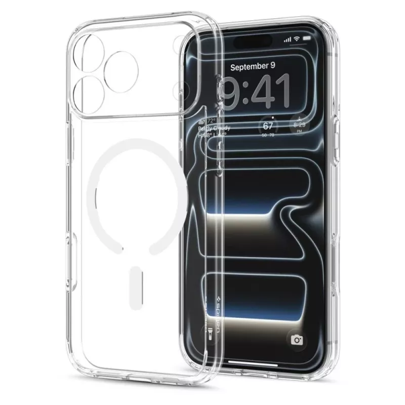 Spigen Ultra Hybrid MagSafe hoes voor iPhone 18 Pro / 17 Pro - kristalhelder wit