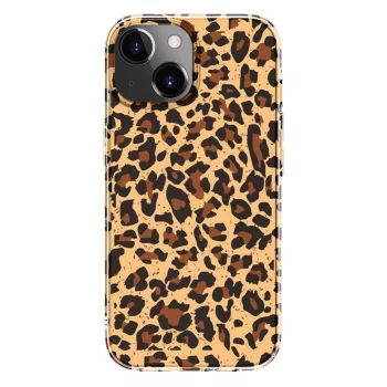 Evelatus EVEAPP15PPDL polycarbonaat hoes voor Apple iPhone 15, luipaardpatroon