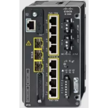 Cisco IE-3500-8P3S-E industriële switch, 8 Gigabit PoE+ en 3 SFP, Network Essentials