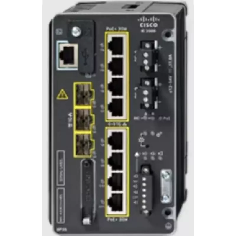 Cisco IE-3500-8P3S-E industriële switch, 8 Gigabit PoE+ en 3 SFP, Network Essentials