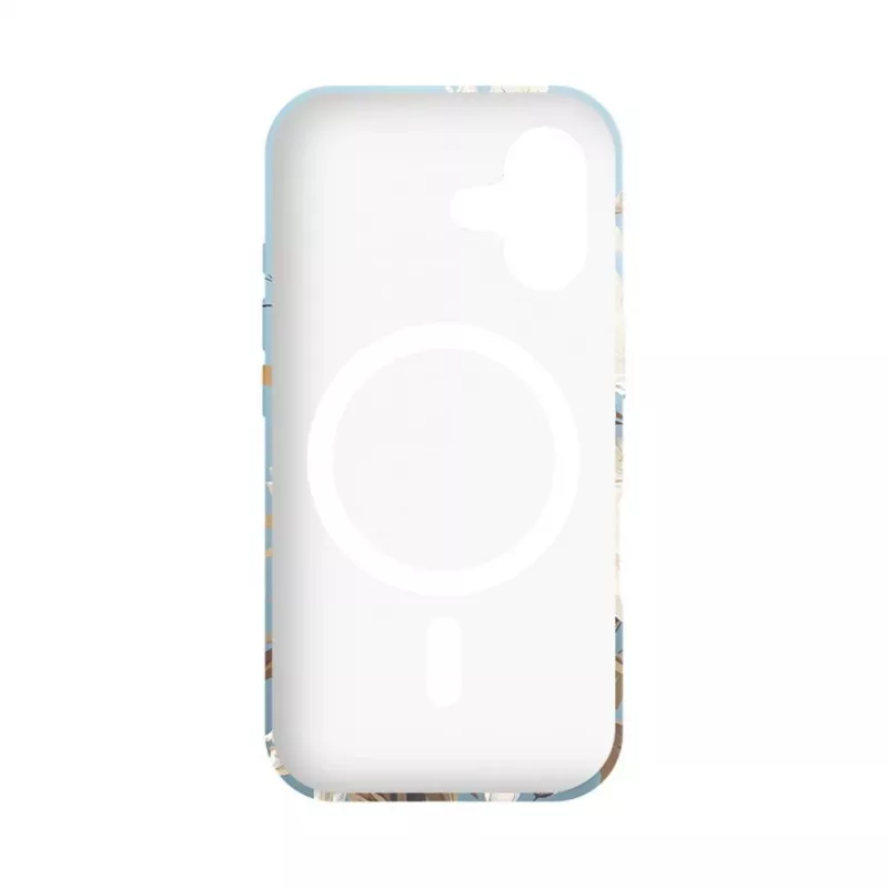 Evelatus Apple iPhone 16 Slim Shell met MagSafe – Custom Print Flower Blue
