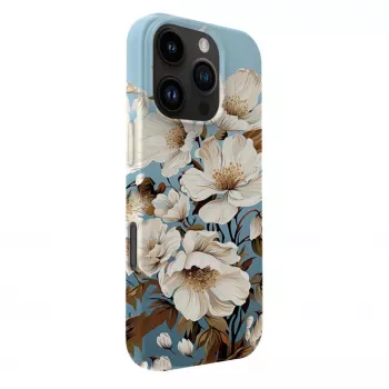 Evelatus iPhone 16 Pro Max Slim Shell hoes met MagSafe - Flower Blue