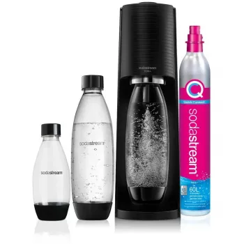 SodaStream Terra Megapack zwart watercarbonator met 3 flessen en Quick Connect CO2-cilinder