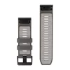 Garmin QuickFit 26 horlogebanden, Pebble Grey/Silver Grey siliconen [010-14510-00]