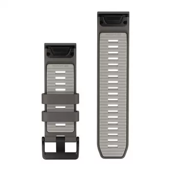 Garmin QuickFit 26 horlogebanden, Pebble Grey/Silver Grey siliconen [010-14510-00]