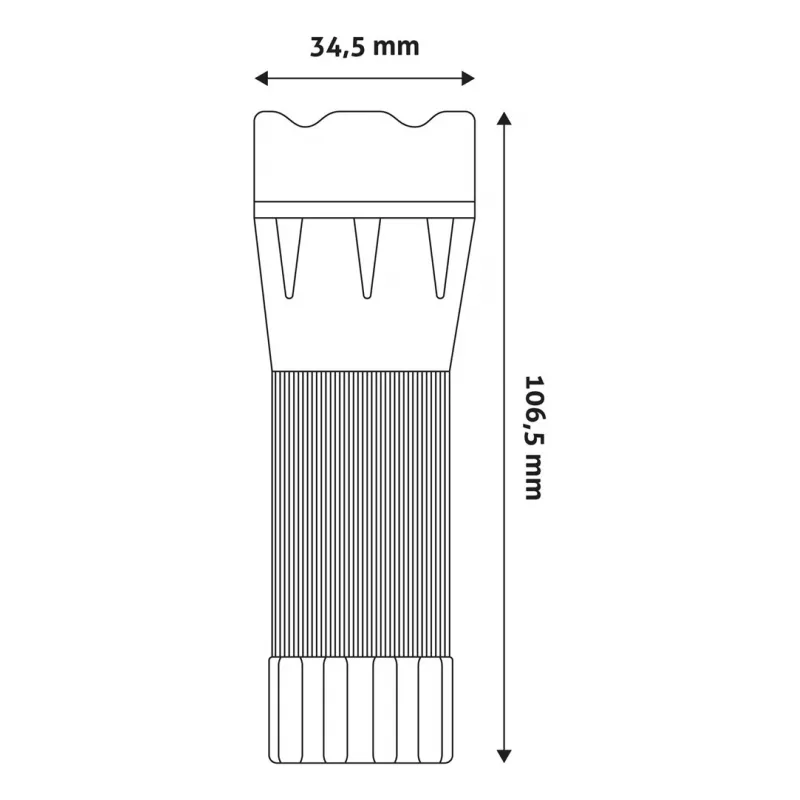 ENTAC Zoom zaklamp kunststof balie-display 24 stuks