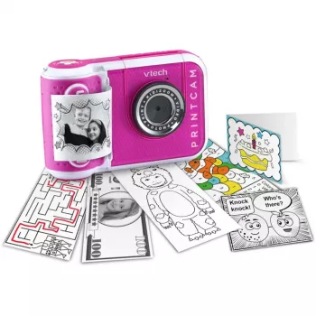 VTech Kidizoom Print Cam roze – digitale camera met thermische printer