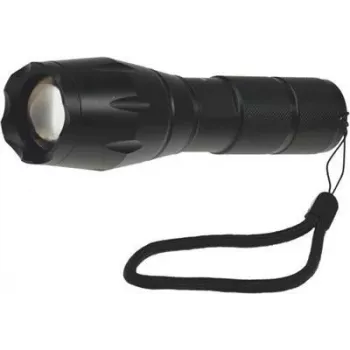 ChiliTec LED-zaklamp zoom 10W, 3x AAA, zwart 22106