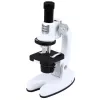 LEAN TOYS microscoop leerset voor kinderen zoom 1200x accessoires wit