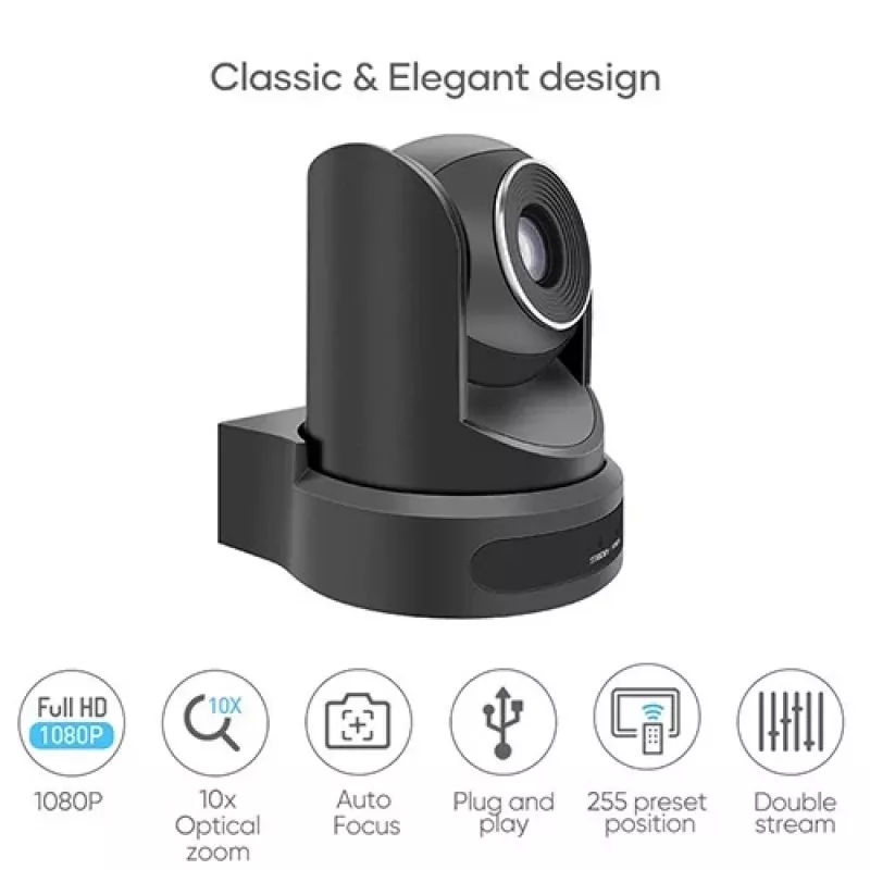 ROCWARE RC20 PTZ-camera 1080p 12x optische zoom HDMI USB 3.0 LAN