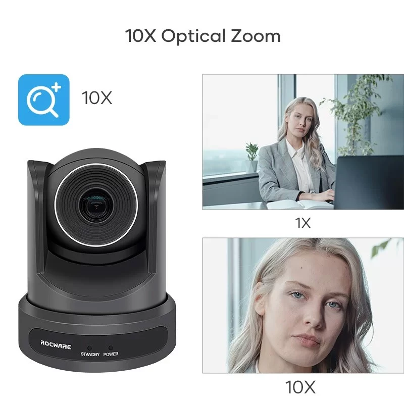 ROCWARE RC20 PTZ-camera 1080p 12x optische zoom HDMI USB 3.0 LAN