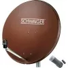 SCHWAIGER 80 cm satellietschotel-set met single LNB, baksteenrood