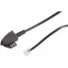 ShiverPeaks 70093-KOMSA - 3 m - TAE-F - RJ-11 - zwart - stekker/stekker - ronde telefoonkabel
