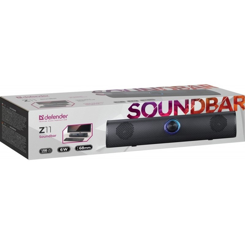Defender Z11 soundbar 6W LED, zwart