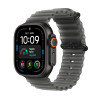 Apple Watch Ultra 4 GPS + Cellular 49 mm zwarte titanium behuizing met transparant zwart Ocean band