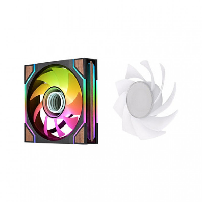 Thermaltake SWAFAN 120 EX INFINITY Wood Edition 120 mm behuizingventilator, 3-pack